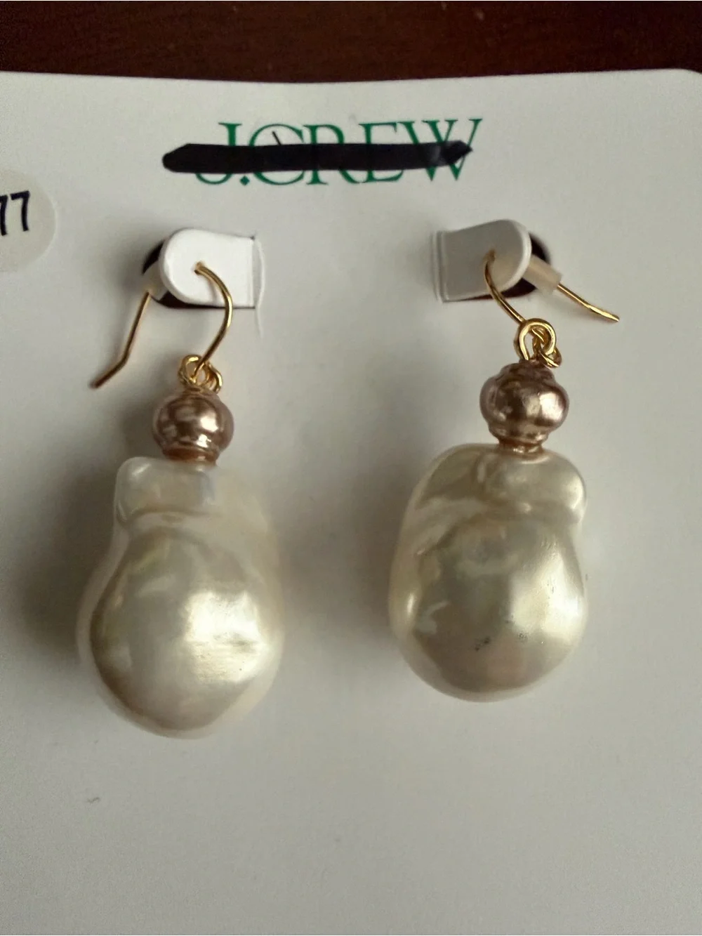 New J. Crew Freshwater pearl drop earrings